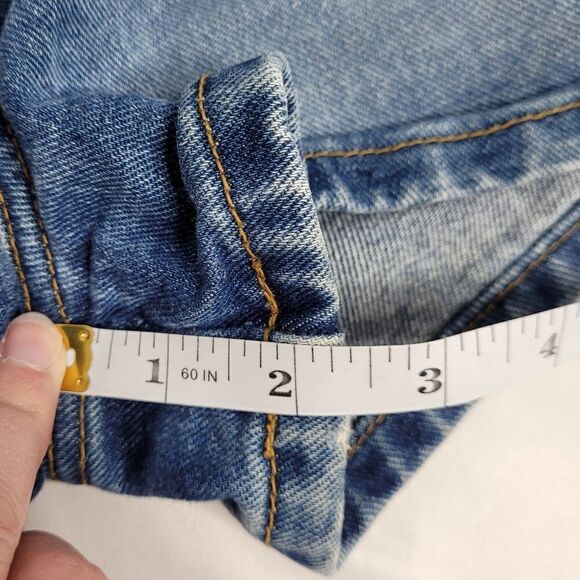 VINTAGE Y2K shorts 2000s high rise denim faded denim S - Picture 5 of 8